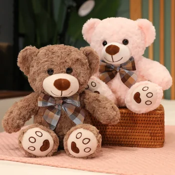 35-60cm High Quality 6 color Ribbon Bear Plush Doll Soft Stuffed Animal Teddy Bear Plush Toys Girl Valentine Lover Birthday Gift