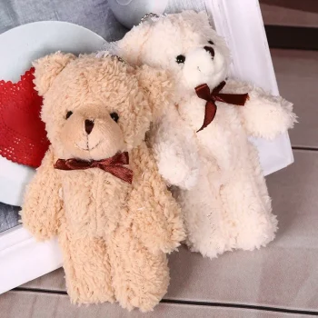 New Joint Teddy Bears Brand New High Quality Stuffed Plush Soft Mini 14CM Bear Plush Pendant Gifts Christmas Wedding Gifts