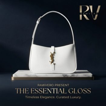YSL Glossy White & Black Handbags